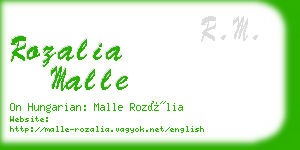 rozalia malle business card